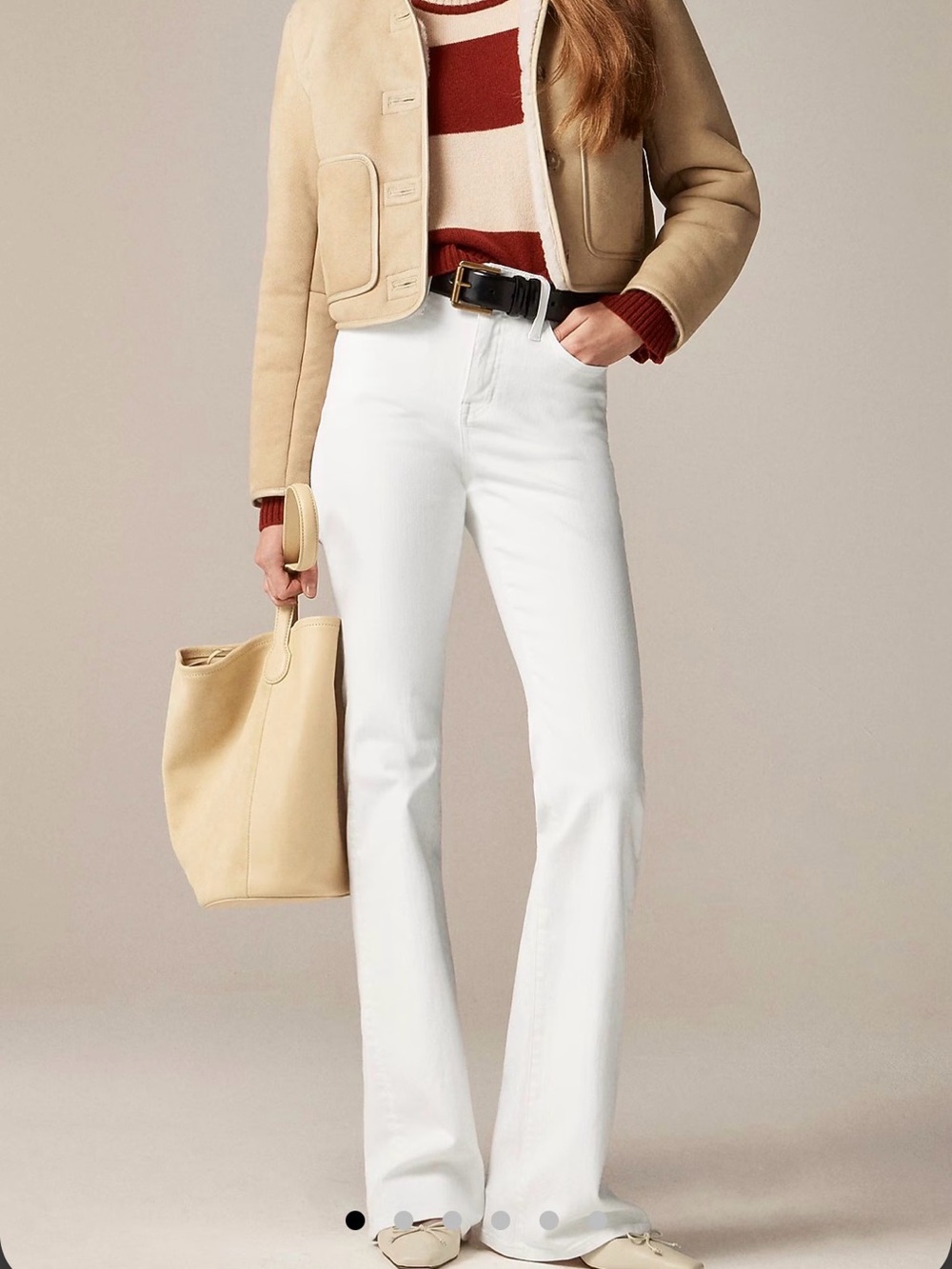 J. Crew White Bootcut Jeans